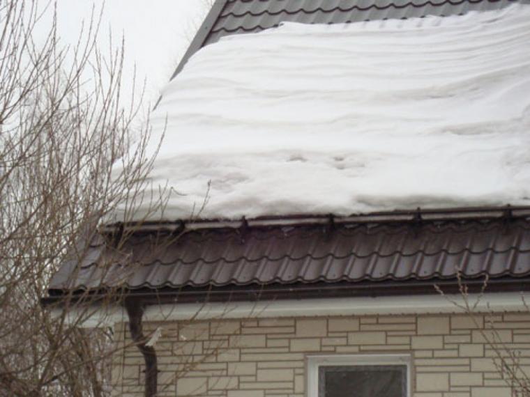 Вот так работают снегозадержатели на крышах!